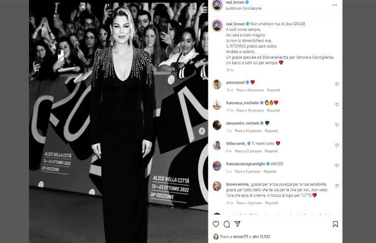 Emma Marrone commossa alla Festa del Cinema di Roma