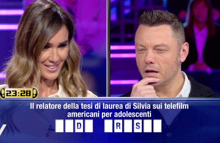 Silvia Toffanin e Tiziano Ferro a Caduta Libera