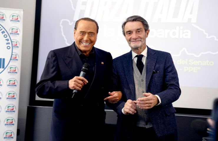 Berlusconi e Fontana insieme 