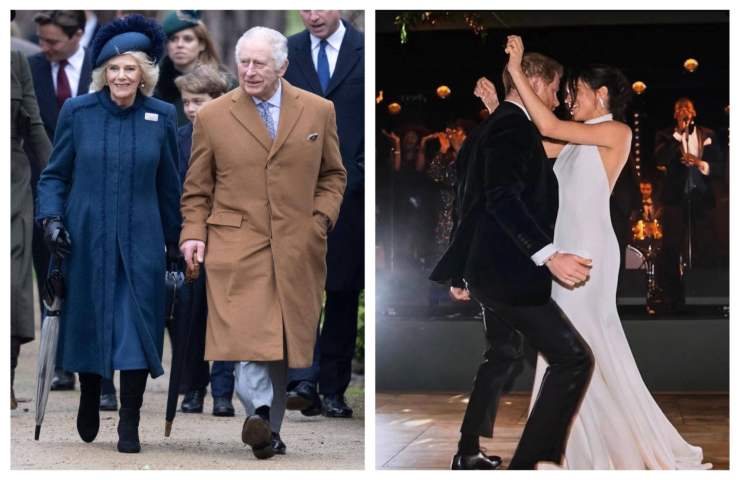 Carlo, Camilly, Harry e Meghan insieme 