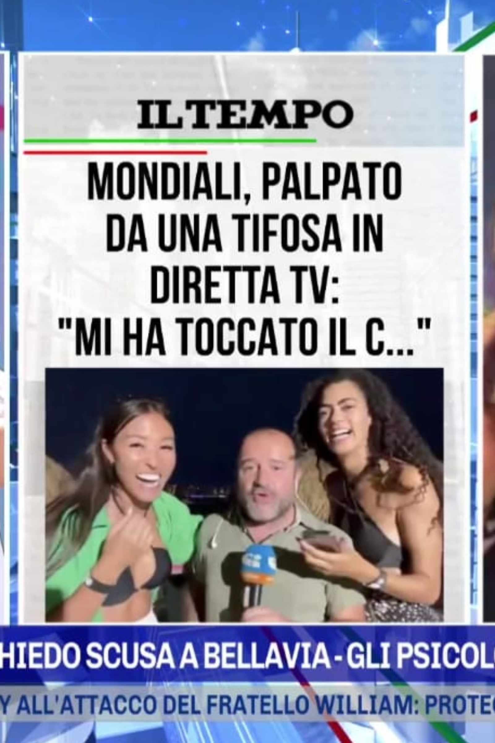 Tancredi Palmeri palpeggiato