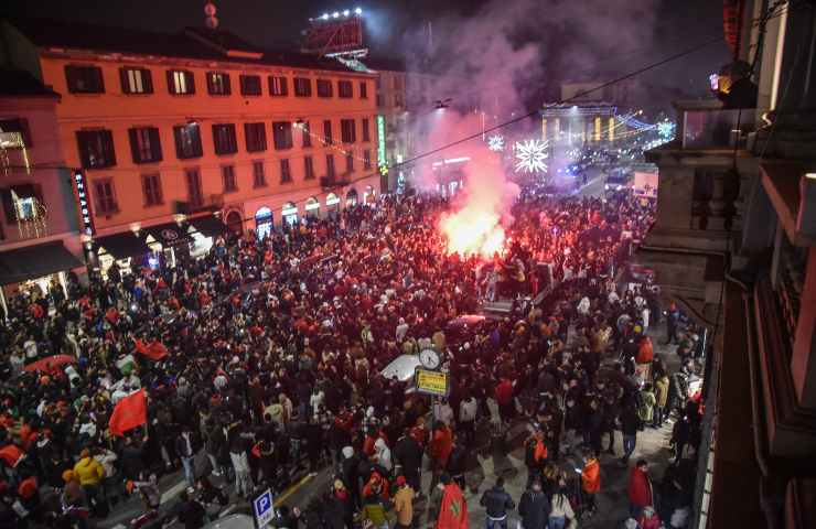 Marocco batte Portogallo, festeggiamenti Italia