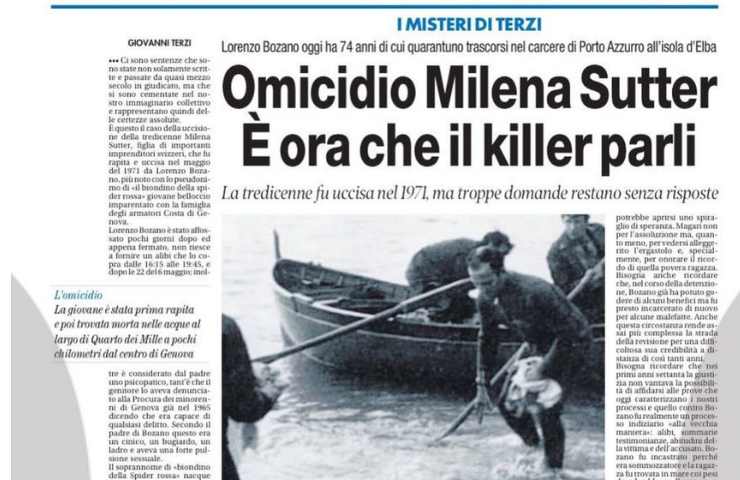 Caso Milena Sutter 13 anni uccisa Lorenzo Bozano