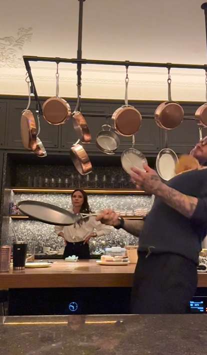 David Beckham Pancake Day video