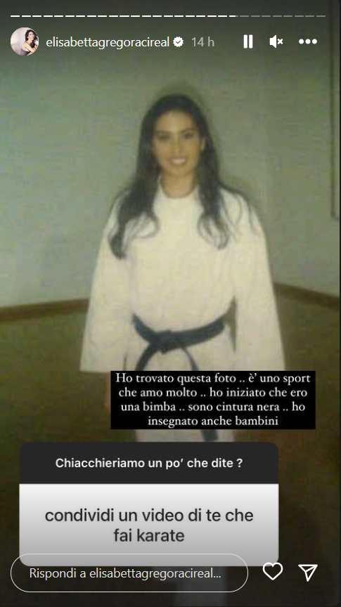 Elisabetta Gregoraci foto giovanissima karate 