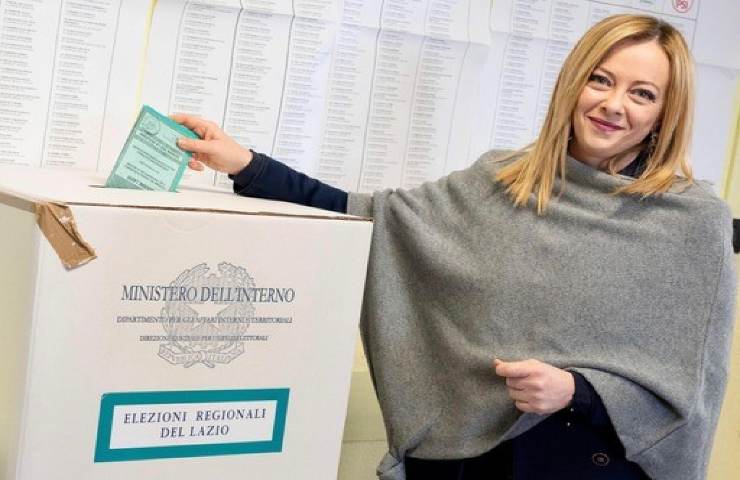 Giorgia Meloni voto elezioni regionali