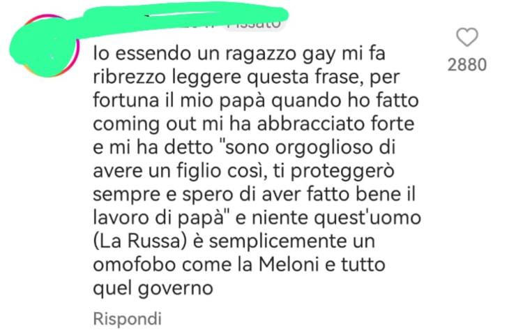 ignazio la russa frasi omofobe