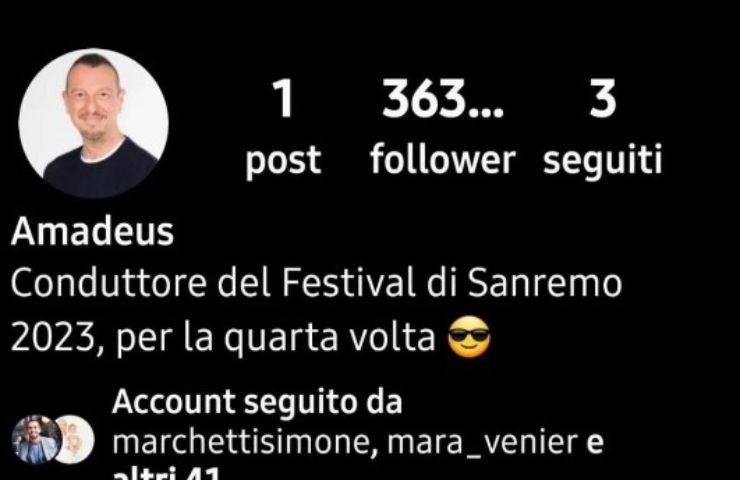 amadeus sanremo 2023 social