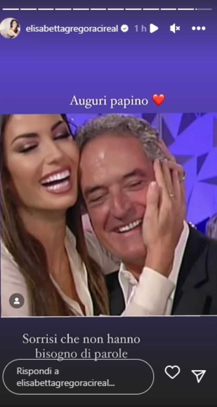 Elisabetta Gregoraci compleanno papà 